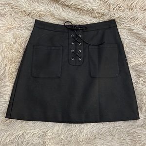 Faux Leather Skirt